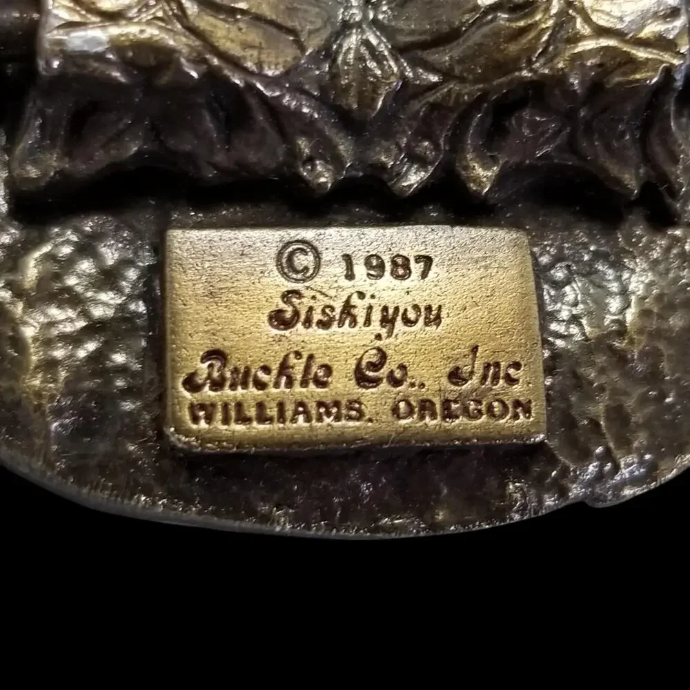 VTG Belt Buckle 1987‎ Pewter TISCO 53 Years Tractor Implement Supply Co Siskiyou